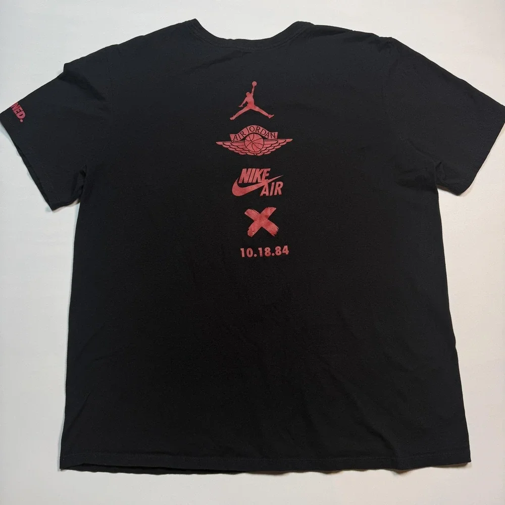 Nike Air Jordan 2015 Banned Bred Shirt Mens XL Black Red 10.18.84 561416-00A